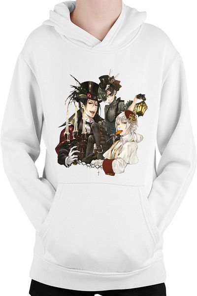 OEM Black Butler Sebastian Ciel Charles Demon Shinigami Kids Hoodie