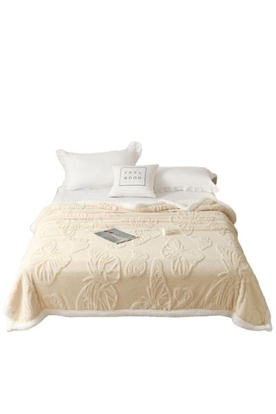 OEM Patura Imblanita, Cocolino, Fluturi 3D Elegant, 200x230cm, Alb Unt