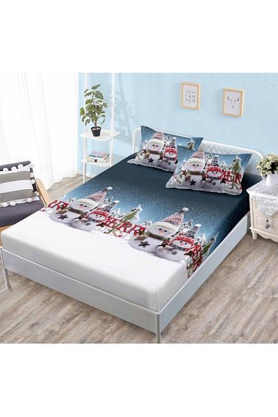OEM Bed sheet and 2 pillowcases, Finet, 2 persons, 3 pieces, Cute Teddy Bear, 180x200cm, Multicolor