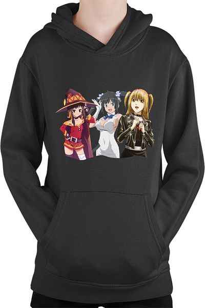 OEM DanMachi Kids Hoodie Hestia Konosuba Megumi Death Note Misa