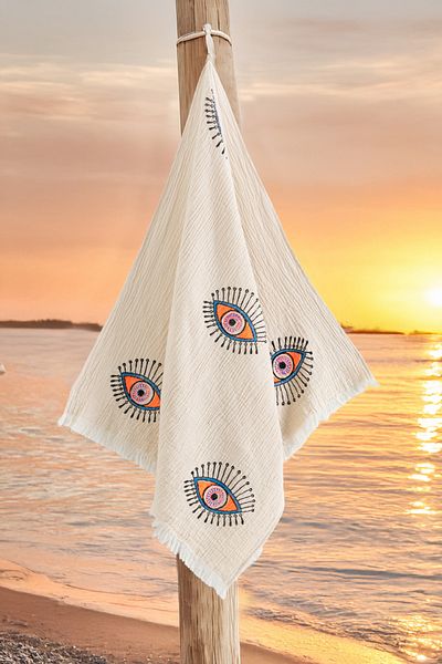 VAROL Βιολογικό 100% βαμβάκι Muslin Peshtemal - Eye