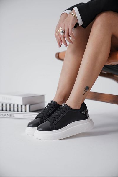 Zerenyus Pantofi de damă Grace Premium Black Stone pe spate