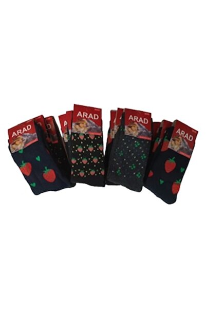 Arad Set 12 șosete pufoase pentru femei, 80% bumbac, 36-40, multicolore