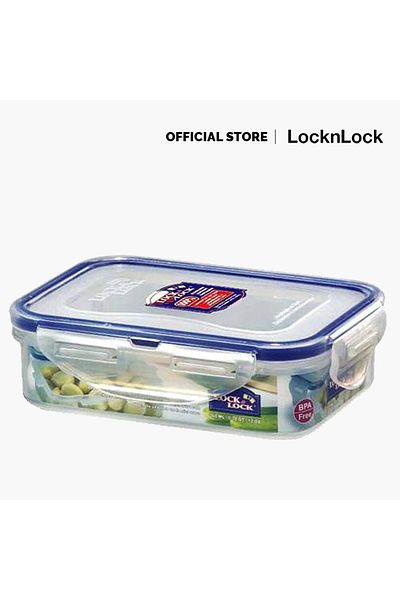 locknlock Solid Rectangular Food Container with Clip Lock Lid - 360 ml