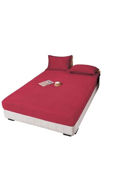 OEM Husa si 2 fete perna, Cocolino, 3 Piese, 160x200cm, Rosu