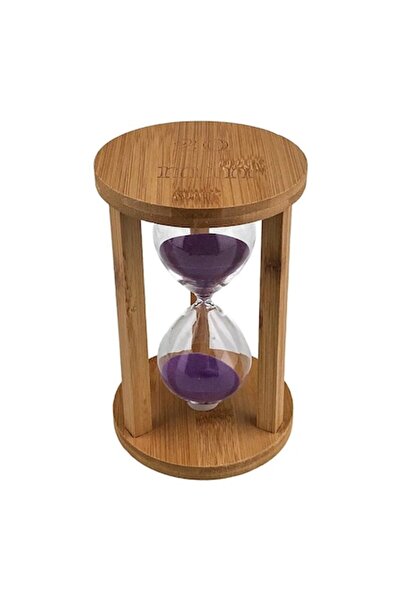 OEM Clepsidră din lemn cu mesaj, 20 de minute, 10x16 cm, maro-violet