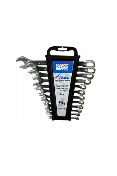 Bass Polska Zestaw kluczy płasko oczkowych 6 - 22 mm, 12 szt.
