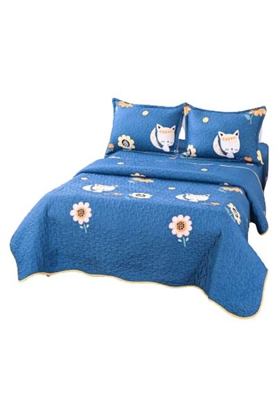 OEM Bedspread, Microfiber, 3 Pieces, 2 Persons, 220x240cm, Multicolor