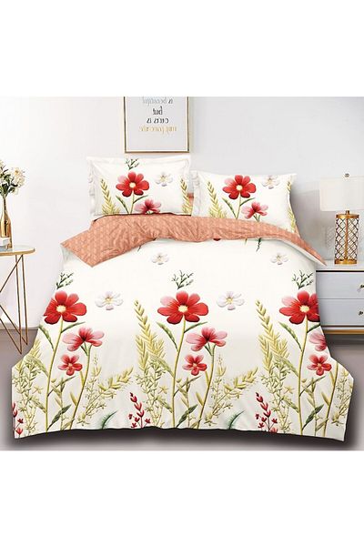 OEM Double Bed Sheet with Elastic, 4 Pieces, for 2 People 180x200 cm, Finet, M3
