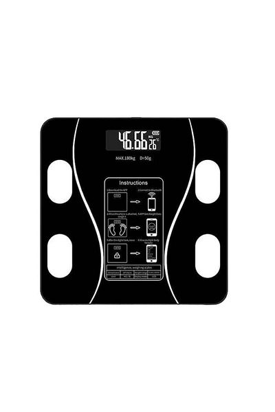 TrendyZ Smart Electronic Bathroom Scale with App, Digital Screen, Thermometer, Black