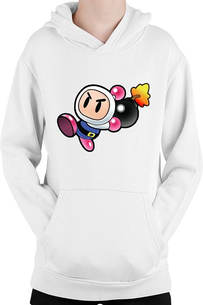 OEM Kids Hoodie Bomberman Pink Funny Game Puzzle Fast Strategy