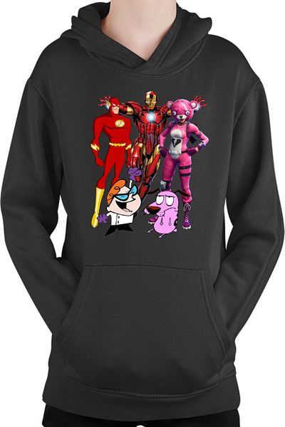 OEM Kids Hoodie Flash Dexter Courage Coward Dog Fortnite