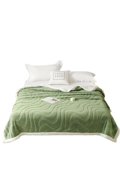 OEM Patura Imblanita, Cocolino, Abstract 3D Elegant, 200x230cm, Verde Olive