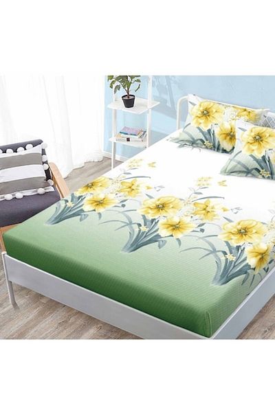OEM Bed Cover and Pillowcases, Finet, 3 Pieces, Single, 160x200 cm, Floral Pattern, Multicolor