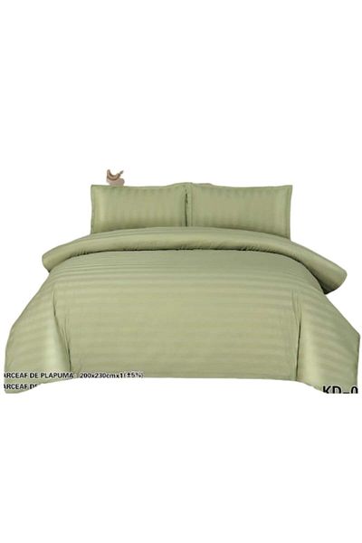 OEM Double Bed Linen with Elastic, Damask, 2 Persons, 180x230 cm, Olive