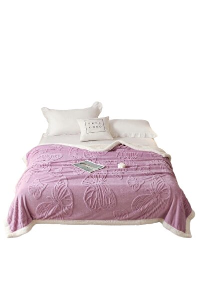 OEM Patura Imblanita, Cocolino, Fluturi 3D Elegant, 200x230cm, Lila