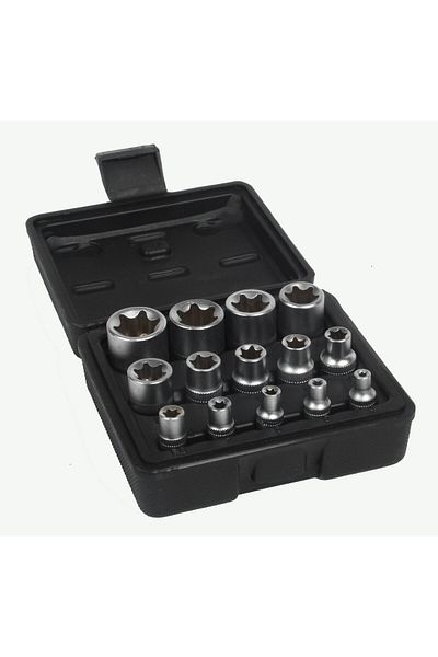 Bass Polska Zestaw nasadek torx 1/2", 3/8", 1/4" E4-E24 14szt.