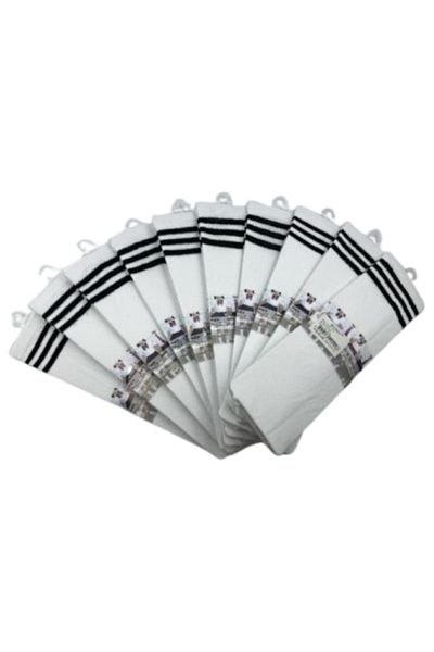 bony - Set de 10 șosete lungi. Elegante, alb-negru, mărime universală