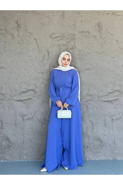 She Olive Hijab Jumpsuit with Belt