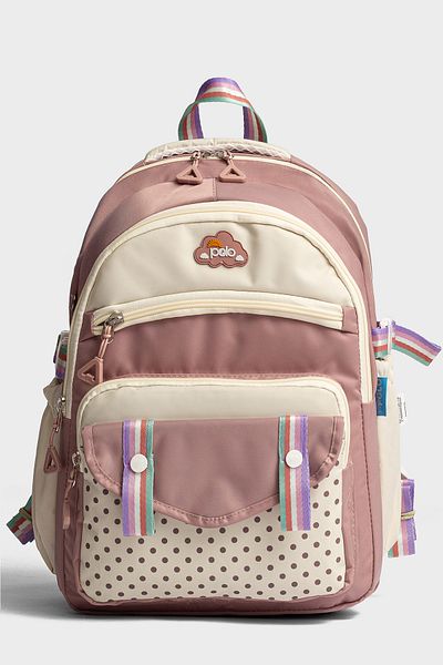 Go Veform Colorful Girls' Primary School Bag with Multi-Pocket Back Support Myp2025 Dusty Rose