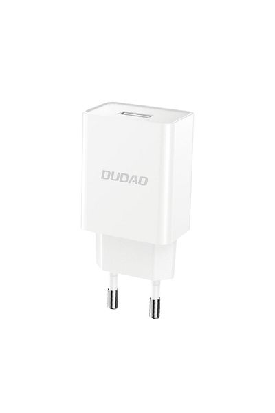 DUDAO Ładowarka sieciowa USB-A 2.1A + kabel USB-A - microUSB - biała