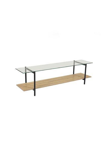 DEC4 Plasma table made of wood with glass