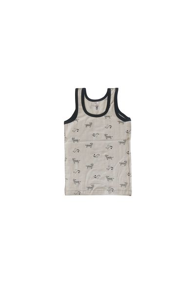 Panda Crew Neck Baby Boy Printed Patterned Undershirt 3-Piece