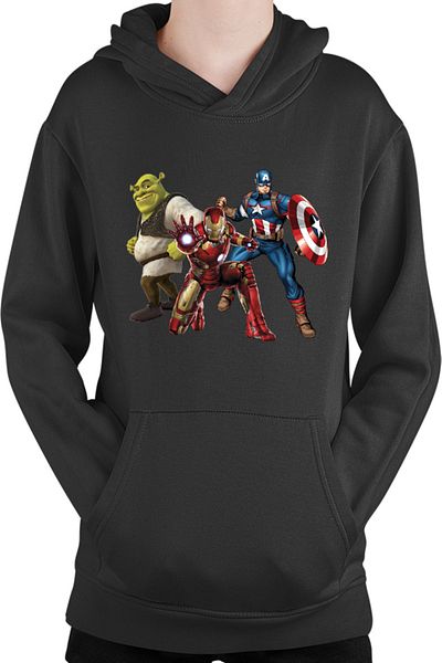 OEM Hanorac Copii Shrek Captain America Ironman Super Powers Comics
