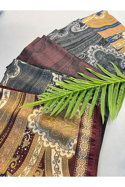 Oxygen Scarfs En 5-Piece Ethnic Patterned Cotton Silk Hijab Shawl – Advantageous Set
