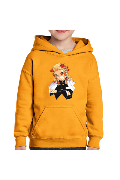OEM Страхотно детско суичър с качулка Demon Slayer Kyojuro Rengoku