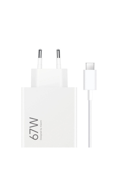 Xiaomi Încărcător de perete USB-A 67W 6.2A cu cablu USB-C - Alb