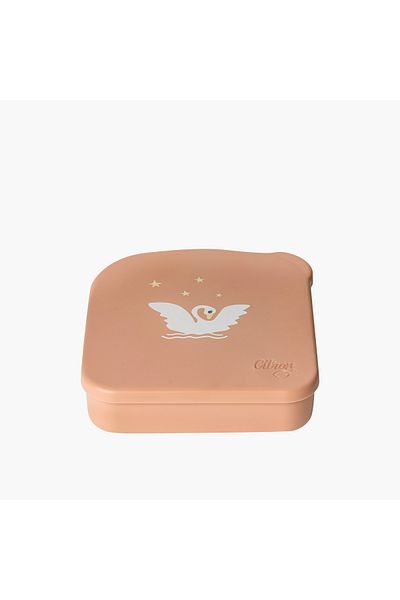 Citron Sailboat Print Square Shaped Lunch Box
