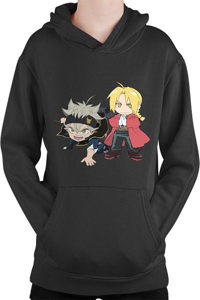 OEM Black Clover Asta Edward Elric Fantasy Alchemy Super Powers Kids Hoodie