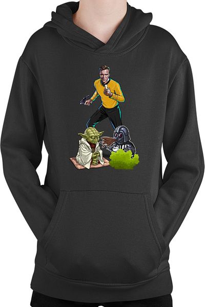 OEM Star Trek Star Wars Yoda Genius Master Darth Vader Spit Coffee Kids Hoodie
