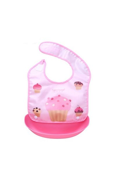 Little Mom Baveta impermeabila cu buzunar Cupcake Pink