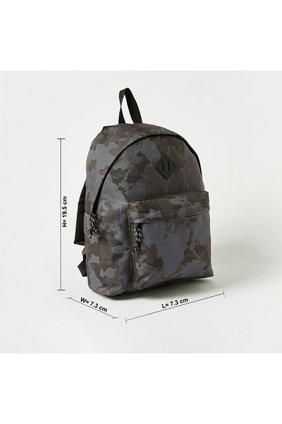 Juniors Camouflage Print Backpack and Pencil Pouch - 16 inches