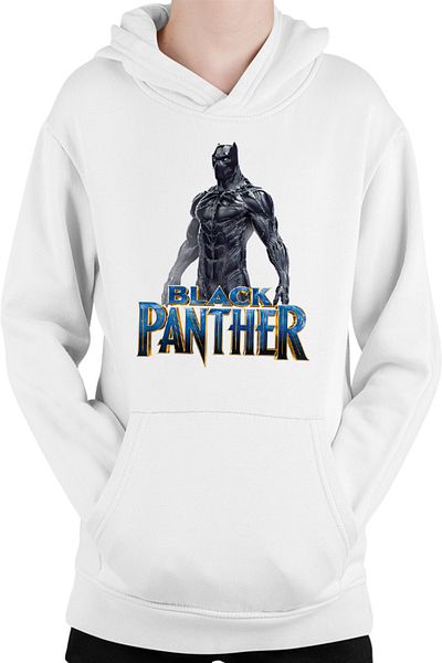 OEM Kids Hoodie Black Panther Single Movie Logo Comics