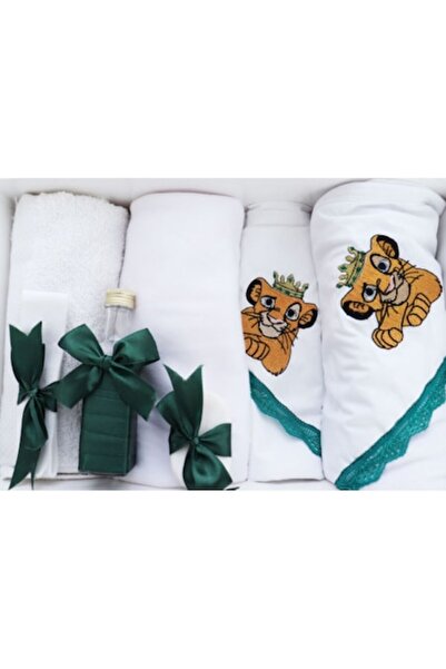 OEM Trusou Botez Baieti, 7 piese, Model Brodat, King Simba, Πολύχρωμο