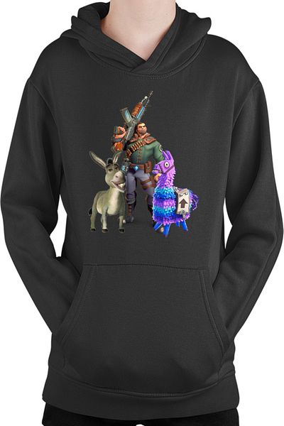 OEM Fortnite Goat Donkey Animals Hunting Kids Hoodie