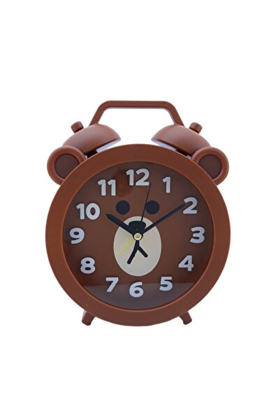 OEM Bear-shaped Plastic Table Clock, 17 x 17 cm
