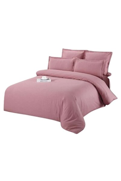 OEM Double Bed Set Damask, 6 Pieces, 2 Persons, 200x230cm, Peach Color