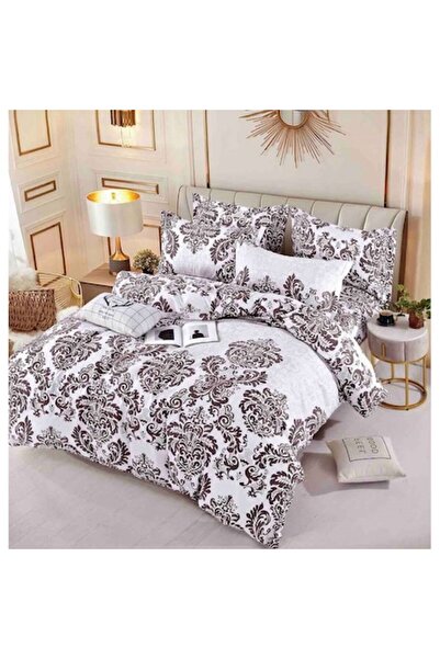 JOJO HOME Lenjerie de pat, abstract, 4 piese, Pernă individuală, 155x230cm, F...