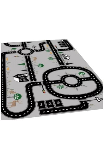 OEM Children's Room Rug, Anti-Slip, City Design, Multicolor, 80x150cm