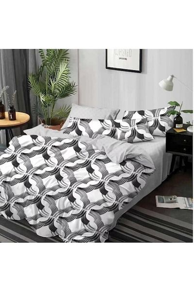 OEM Double Bed Linen, 6 Pieces, 2 People, 245x250 cm, Multicolor Pattern