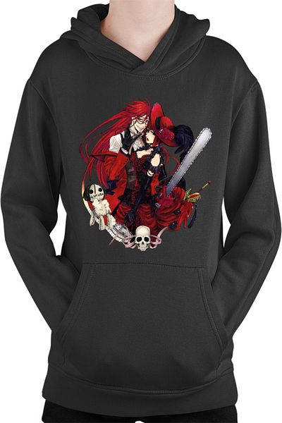 OEM Black Butler Madame Red Shinigami Reaper Kids Hoodie