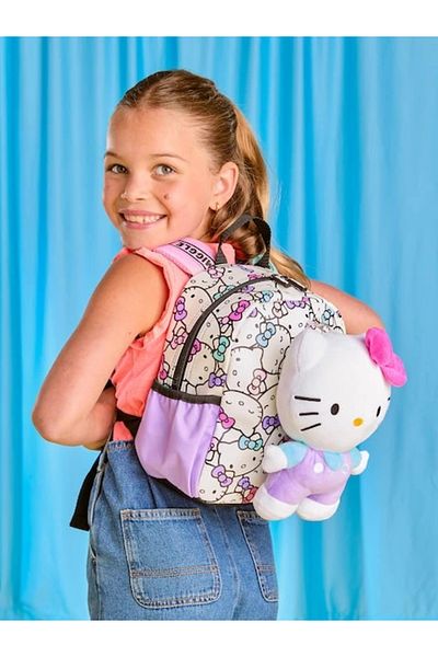 SMIGGLE Rucsac pentru grădiniță Hello Kitty cu jucărie detașabilă