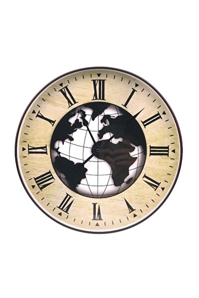 OEM Ceas de perete, plastic, glob, 35x35cm, multicolor