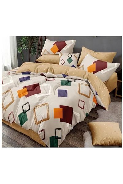 OEM Double Bedding Set, 6 Pieces, 180x200 cm, Multicolor M16