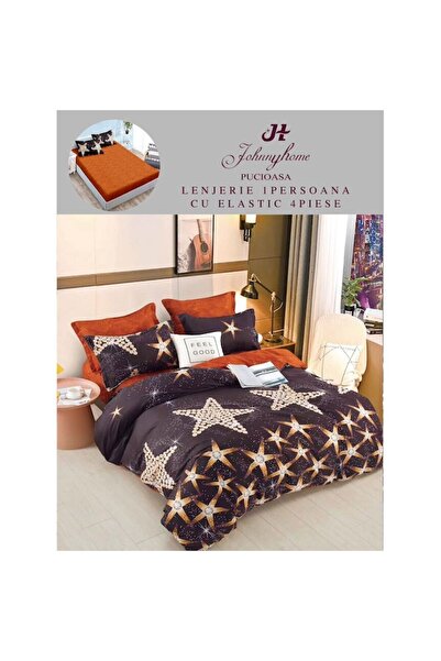 OEM Reversible bedding set, fitted sheet, Finet Stars, individual, 4 pieces, 140x200cm