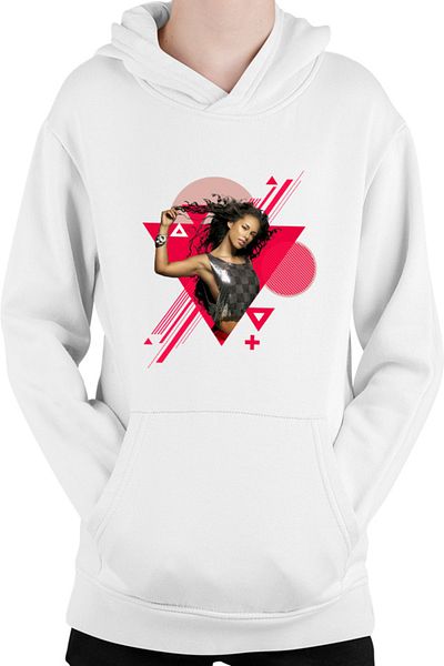 OEM Alicia Keys Music Abstract EDM Concert Lyrics Kids Hoodie